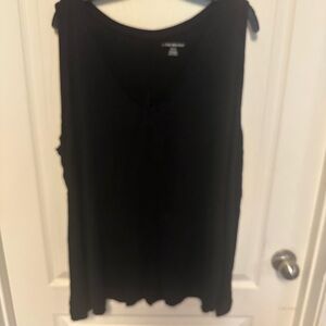 Lane Bryant Black Vneck Swing Tank Top